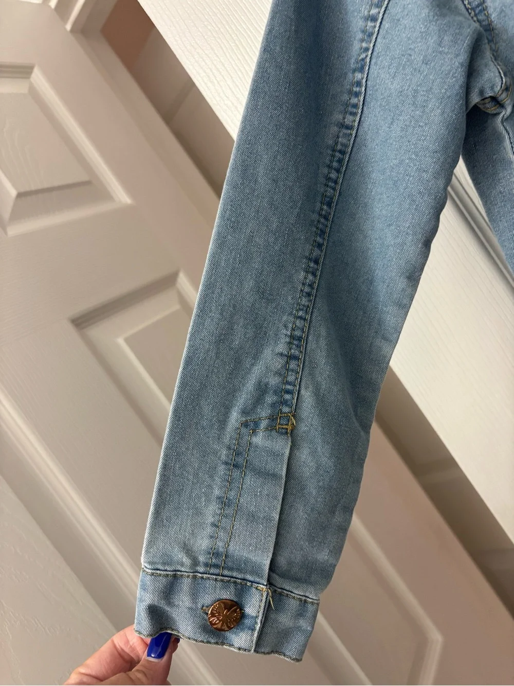 Light Blue Kids Denim Jean Jacket - Classic Casual Style